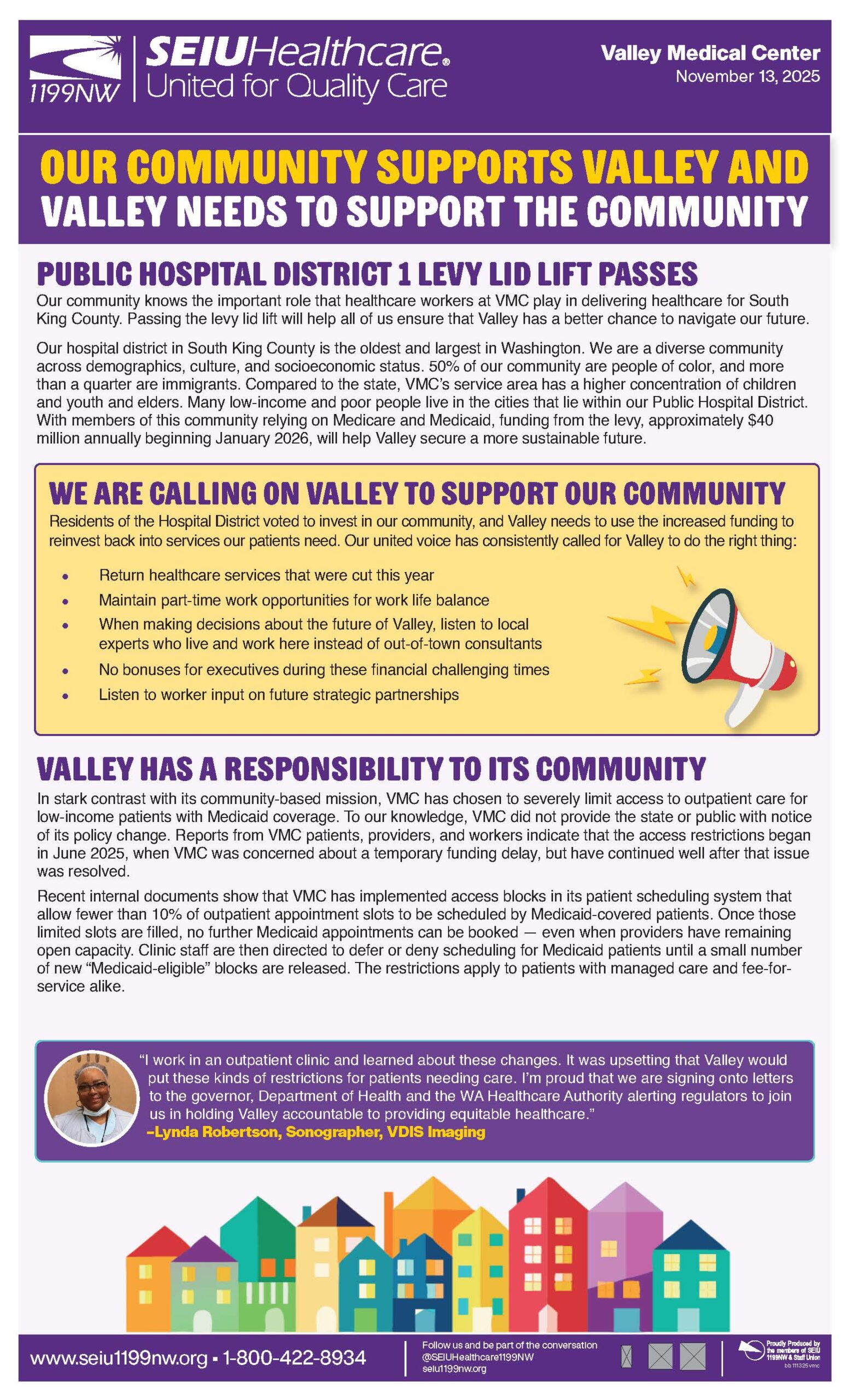 Our Community Supports Valley and Valley Needs To Support the Community