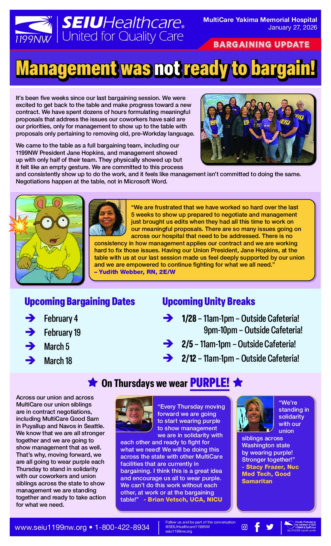 Management was not ready to bargain!