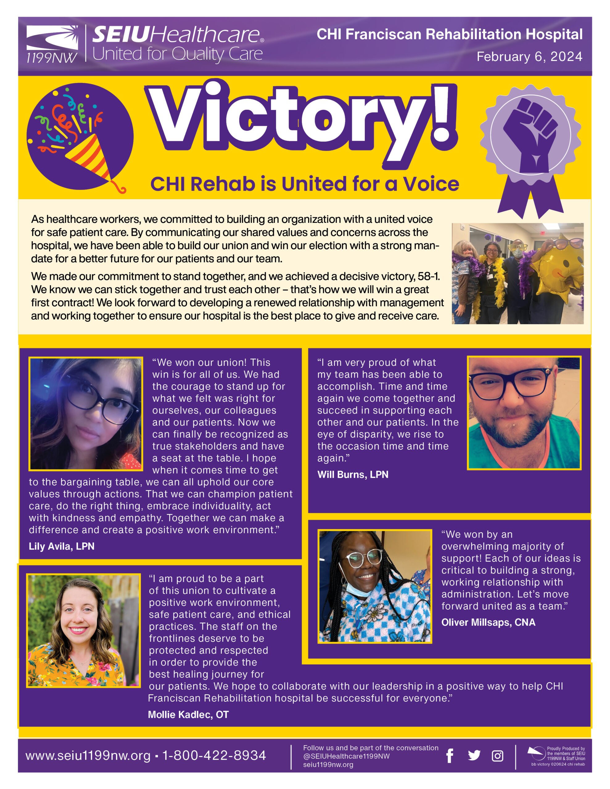 Victory! CHI Rehab is United for a Voice