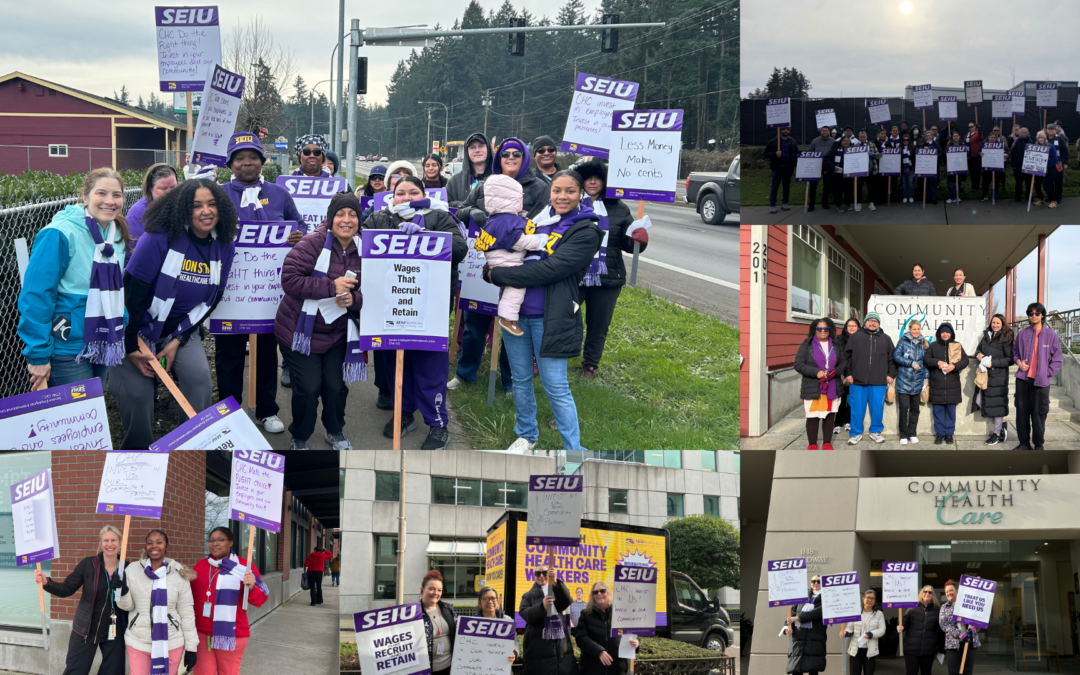Healthcare Clinic Workers at Community Health Care Showed Our Unity at our Informational Pickets