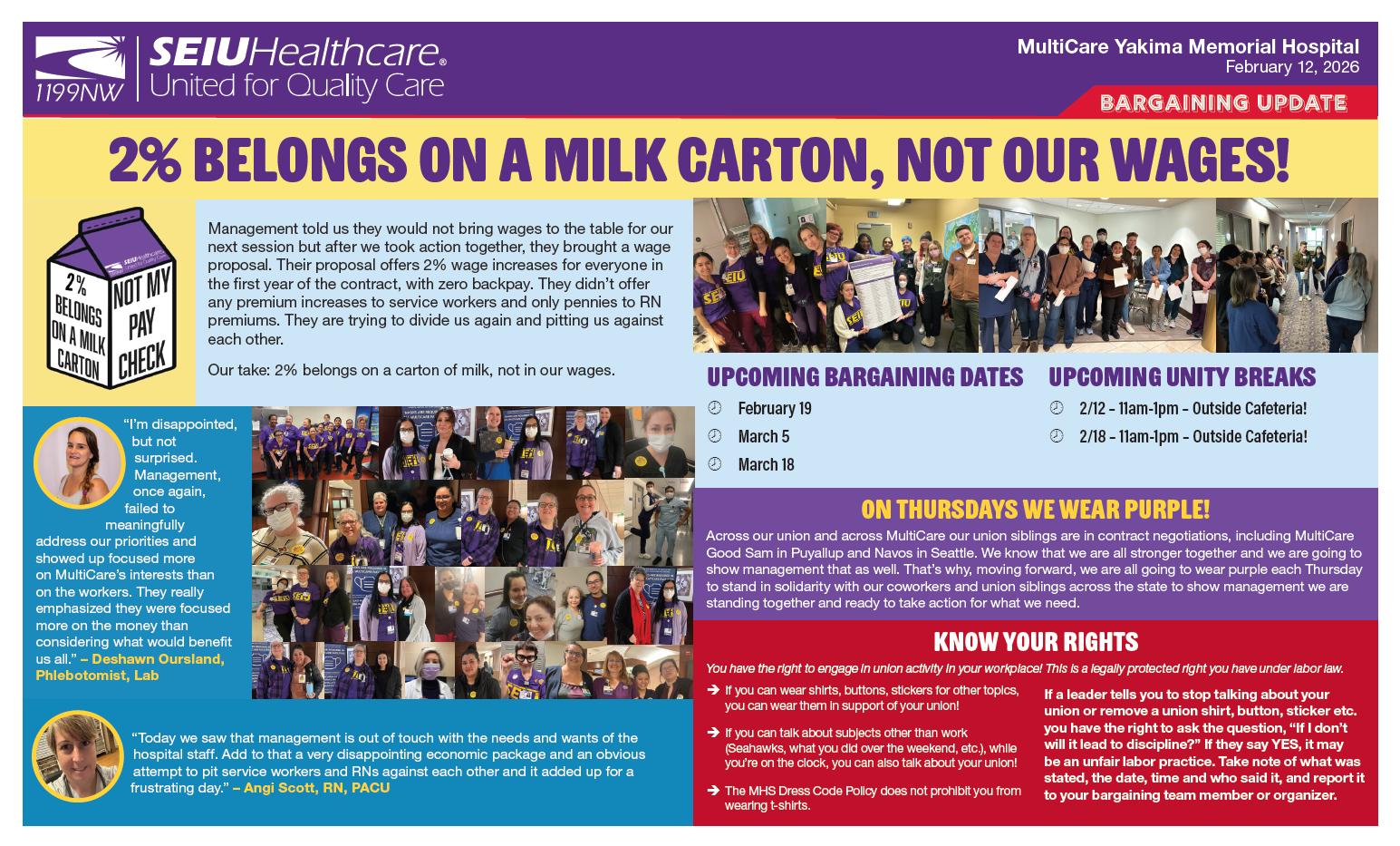 2% Belongs on a Milk Carton, Not Our Wages!