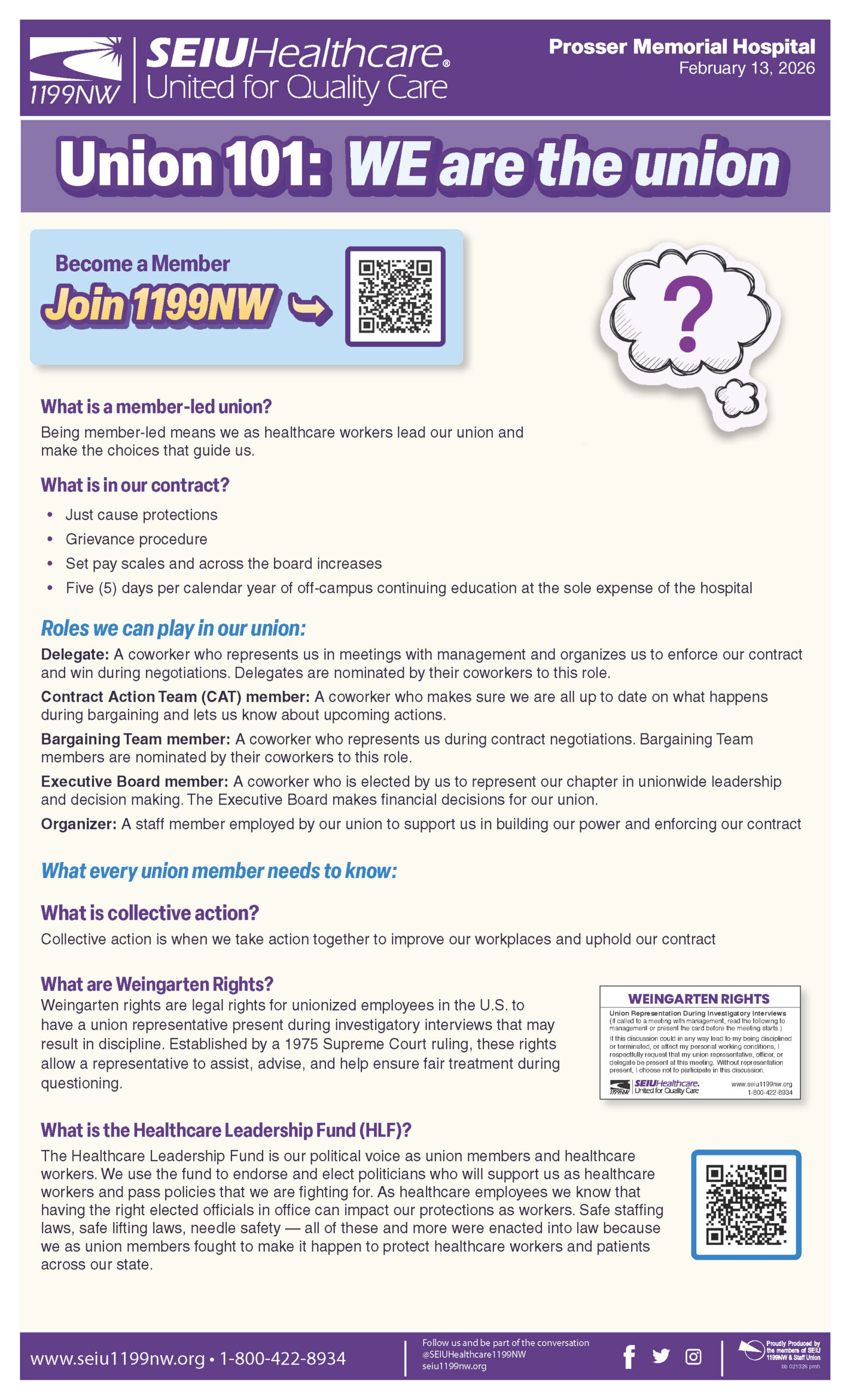 Union 101:  WE are the union