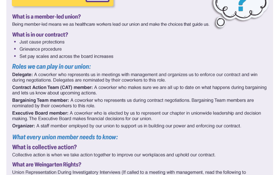 Union 101: WE are the union