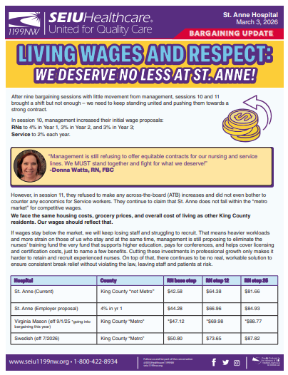 Living wages and respect: We deserve no less at St. Anne!