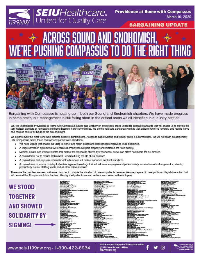 Across Sound and Snohomish, We're Pushing Compassus to do the Right Thing
