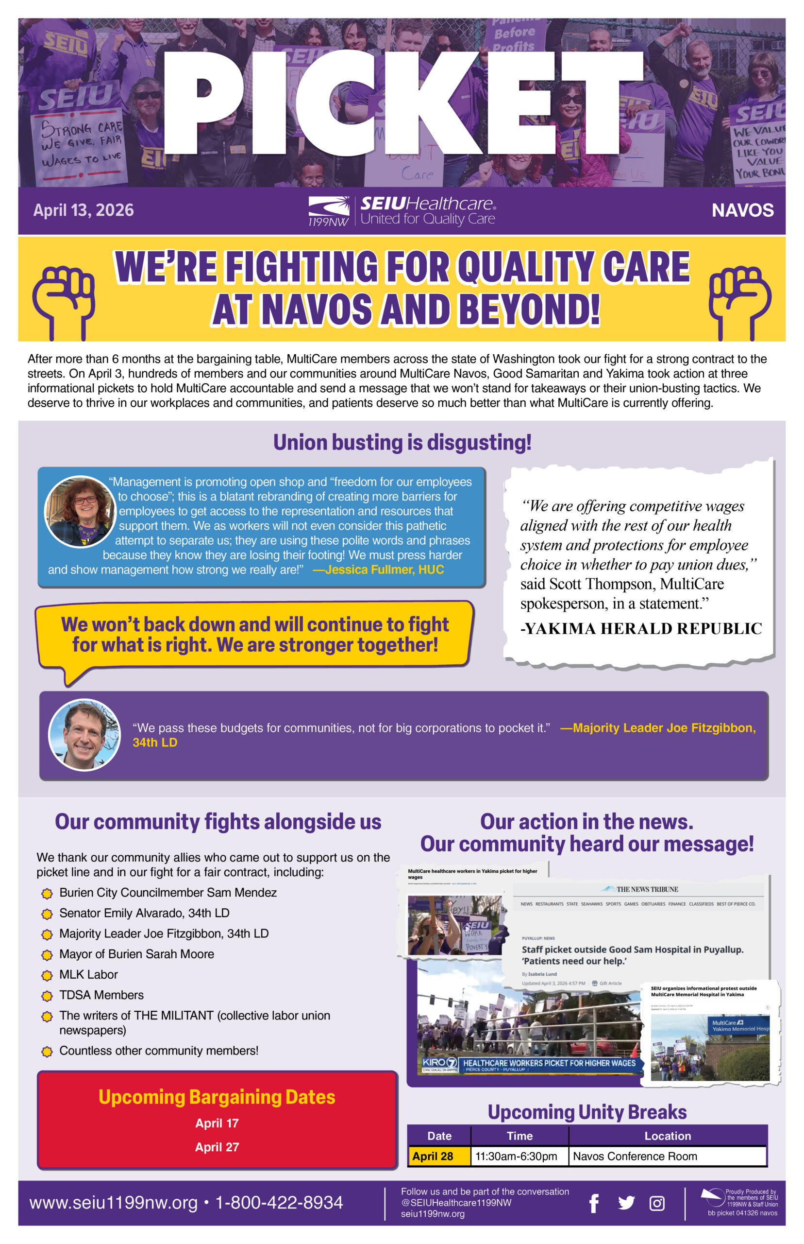 We’re FIghting For Quality Care at NAVOS and Beyond!