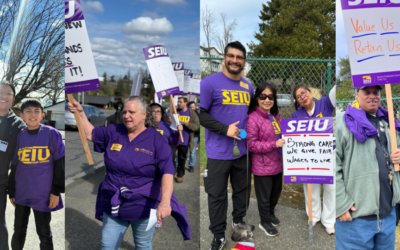 We showed our power at THREE informational pickets across MultiCare hospitals