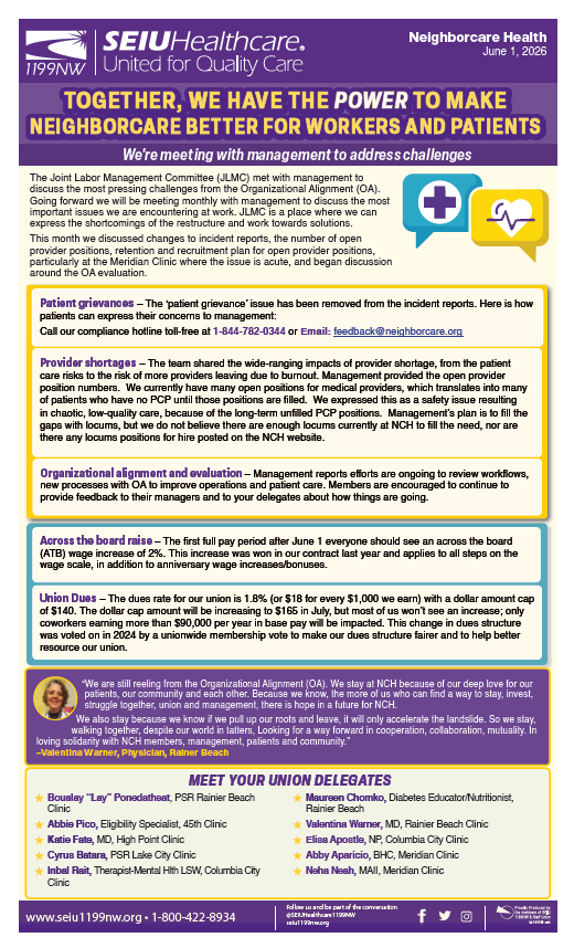Together, We Have the POWER to Make Neighborcare Better for Workers and Patients