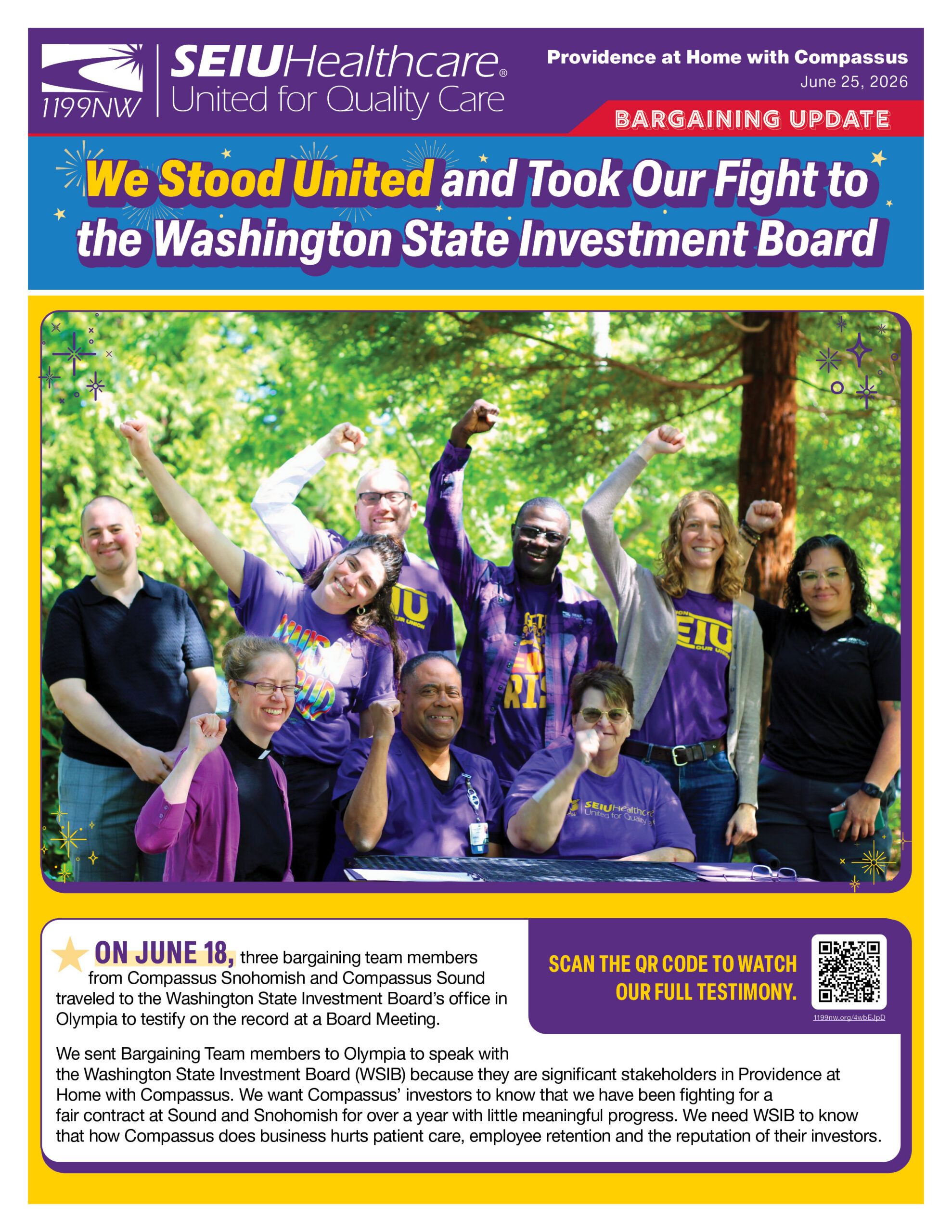 We Stood United and Took Our Fight to the Washington State Investment Board