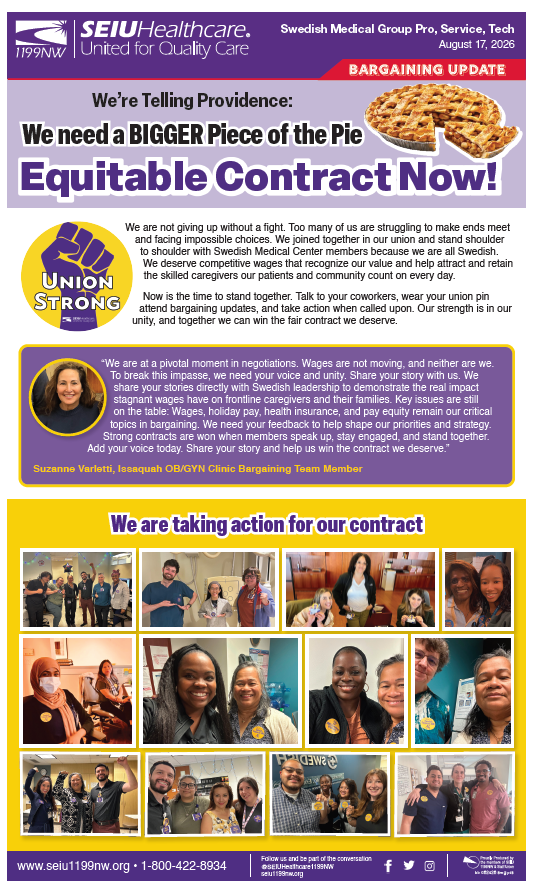 We’re Telling Providence: We need a BIGGER Piece of the Pie Equitable Contract Now!