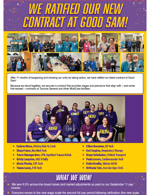 WE RATIFIED OUR NEW CONTRACT AT GOOD SAM!