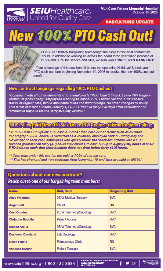New 100% PTO Cash Out!